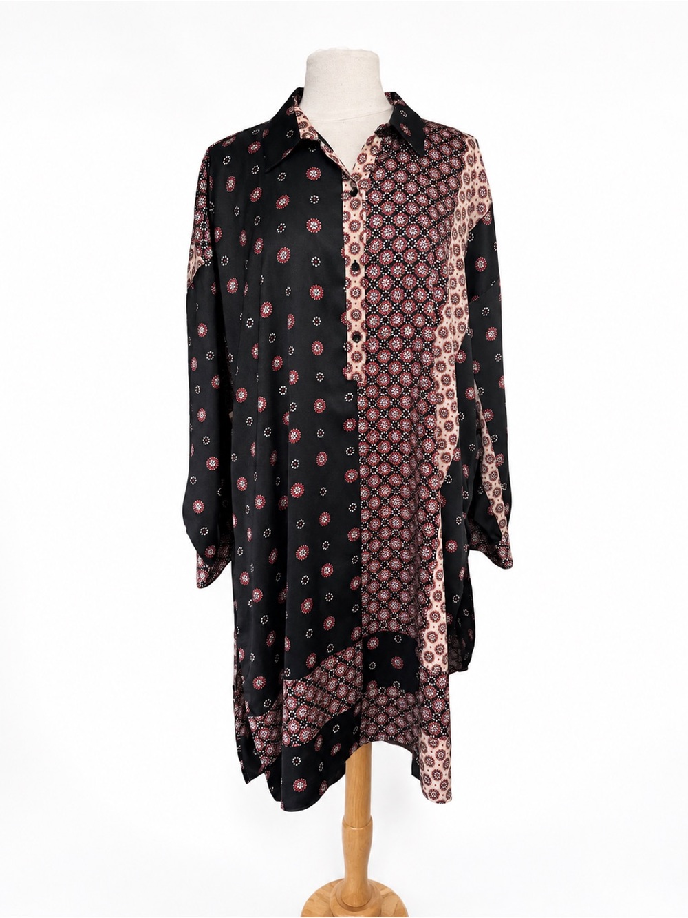 Zara Cream Blush Floral-Print dress-XL